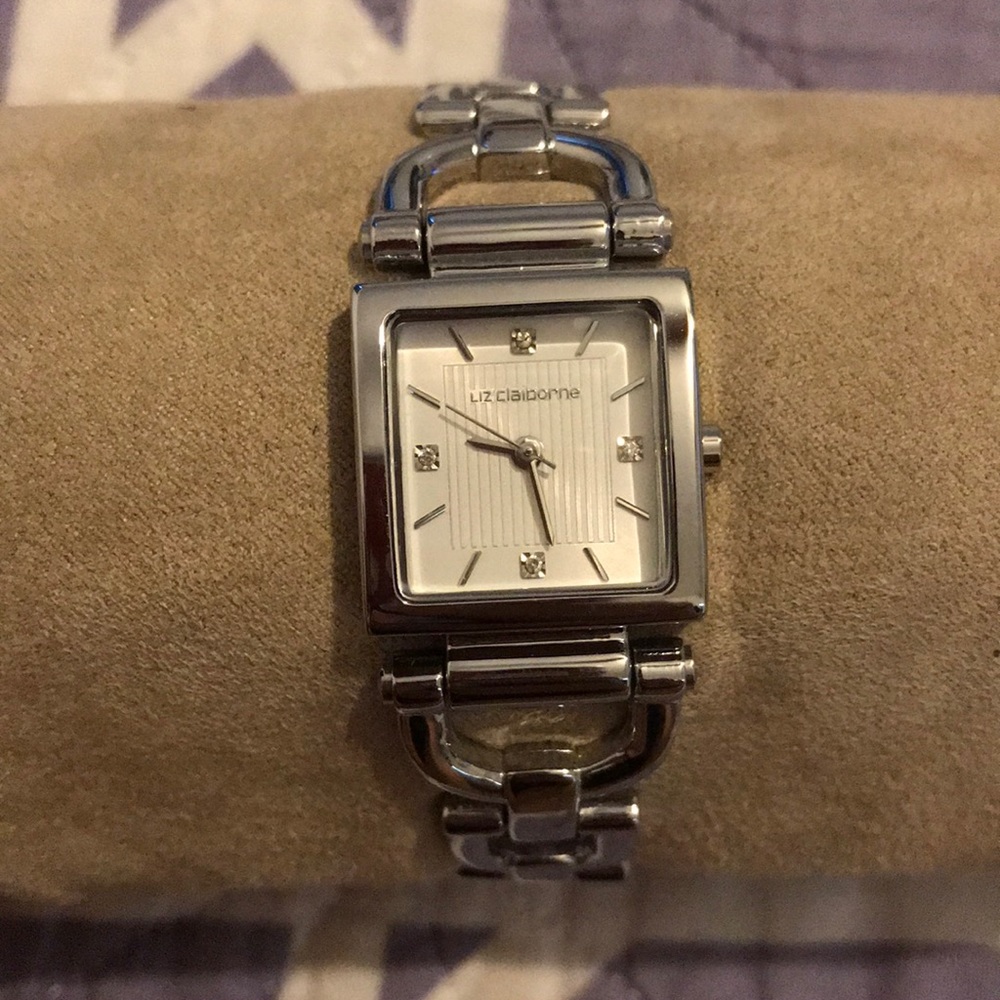 Liz Claiborne silver metal watch